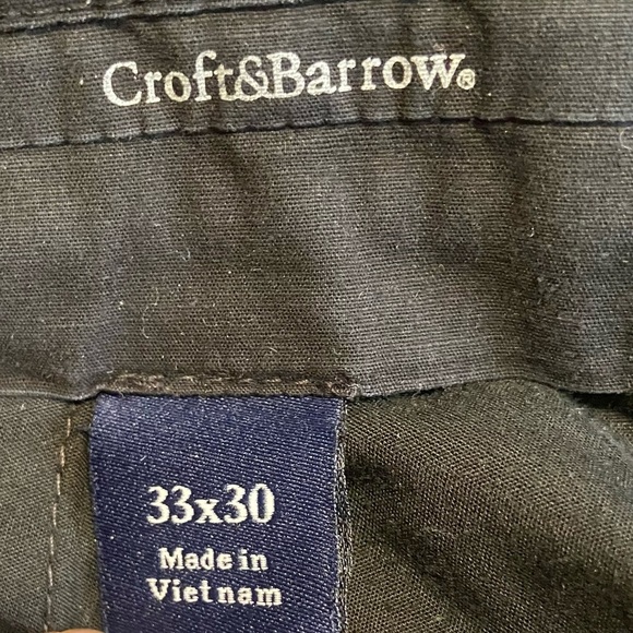 Croft & Barrow Men’s Black Khaki Pants, 33W x 30L - Picture 5 of 10